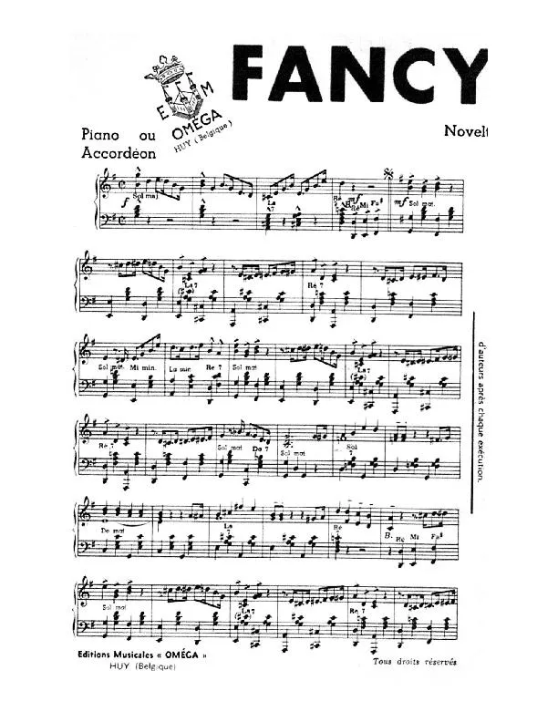 télécharger la partition d'accordéon Fancy fair (Fox Novelty) au format PDF
