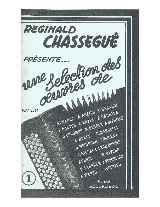 télécharger la partition d'accordéon Recueil Accordéon Une sélection de 25 œuvres (Recueil n°1) au format PDF