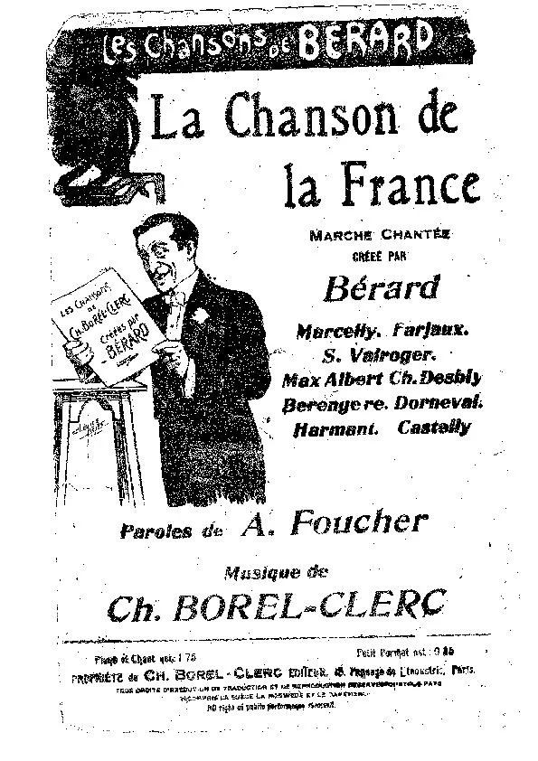 télécharger la partition d'accordéon La chanson de la France (Marche) au format PDF