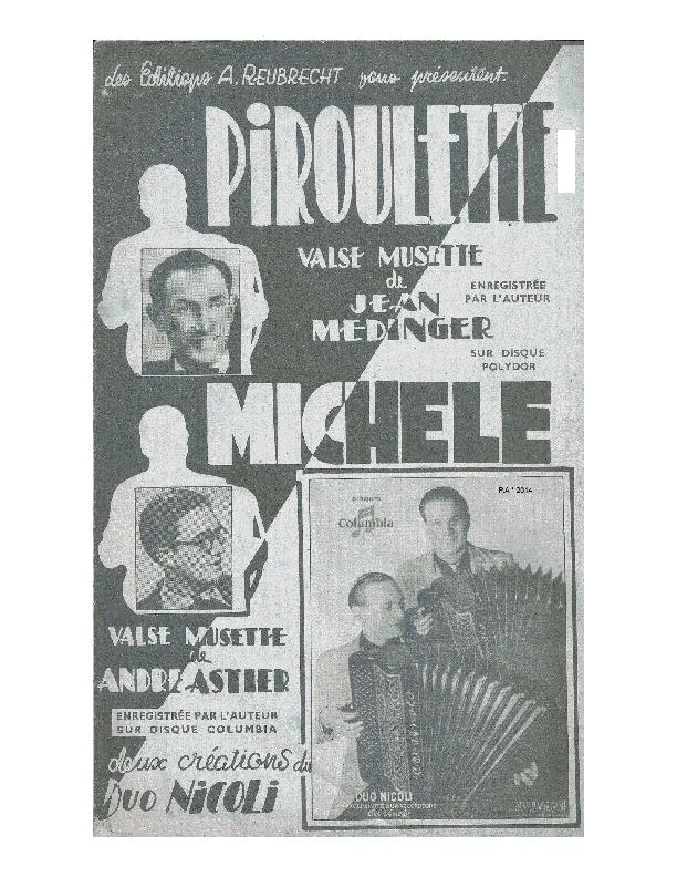 télécharger la partition d'accordéon Michèle (Valse Musette) au format PDF