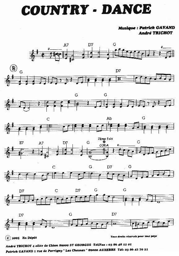 télécharger la partition d'accordéon Country Dance au format PDF