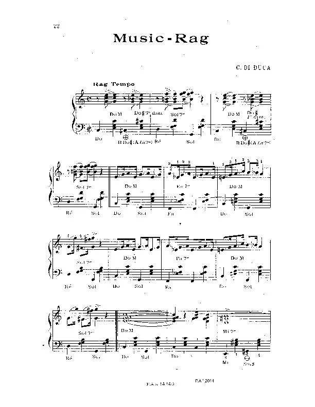 télécharger la partition d'accordéon Music Rag au format PDF