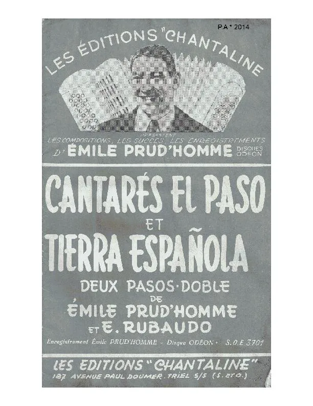 télécharger la partition d'accordéon Tierra Española (Orchestration Complète) (Paso Doble) au format PDF