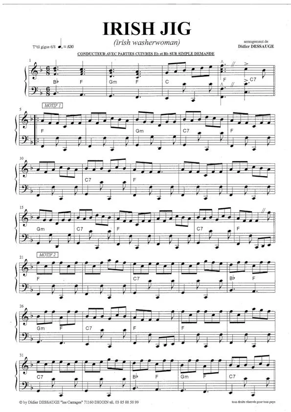 télécharger la partition d'accordéon Irish Jig (Irish Washerwoman) (Gigue) au format PDF
