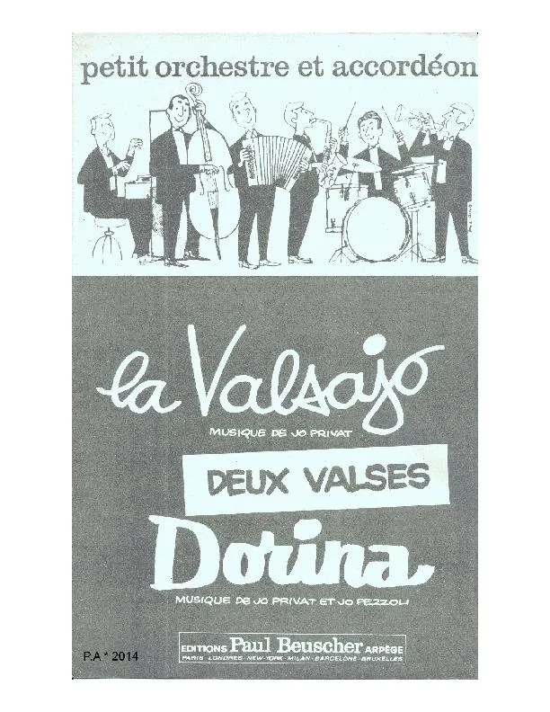 télécharger la partition d'accordéon La Valsajo (Orchestration Complète) (Valse) au format PDF