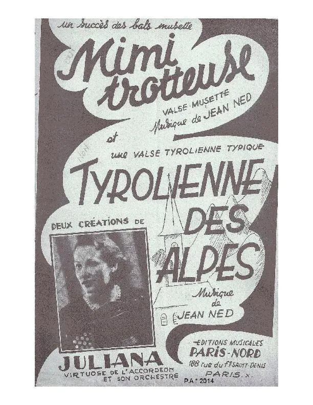 télécharger la partition d'accordéon Mimi Trotteuse (Valse Musette) au format PDF
