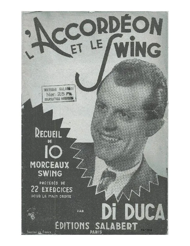 télécharger la partition d'accordéon Recueil : L'Accordéon et le Swing (10 Morceaux précédés de 22 Exercices par Di Duca) au format PDF