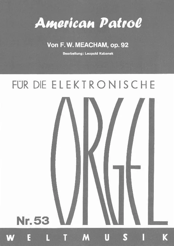 télécharger la partition d'accordéon American Patrol Op92 au format PDF