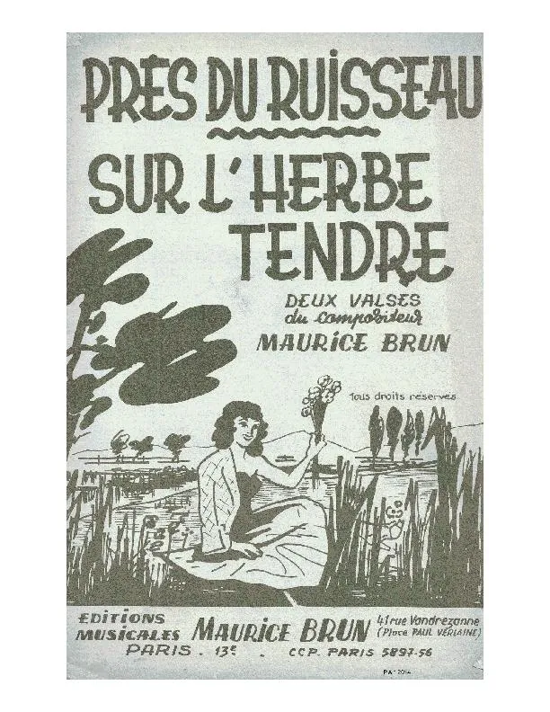 télécharger la partition d'accordéon Près du ruisseau (Valse) au format PDF