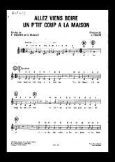 télécharger la partition d'accordéon Allez viens boire un p'tit coup à la maison (Chant : Licence IV) (Marche) au format PDF