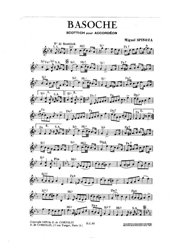 télécharger la partition d'accordéon Basoche (Scottich) au format PDF