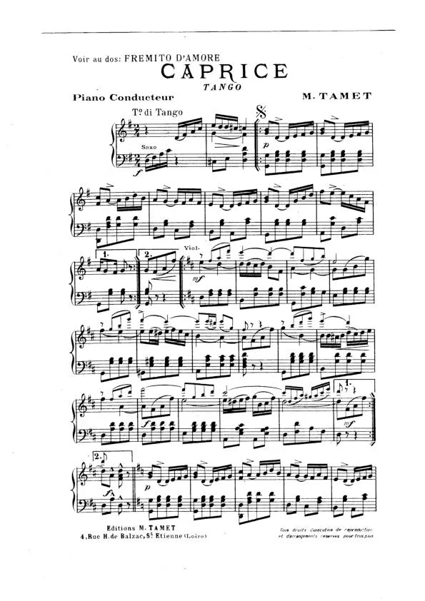 télécharger la partition d'accordéon Caprice (Orchestration Complète) au format PDF