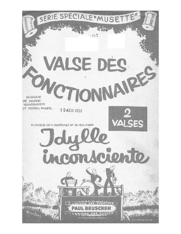 télécharger la partition d'accordéon Idylle Inconsciente (Valse) au format PDF