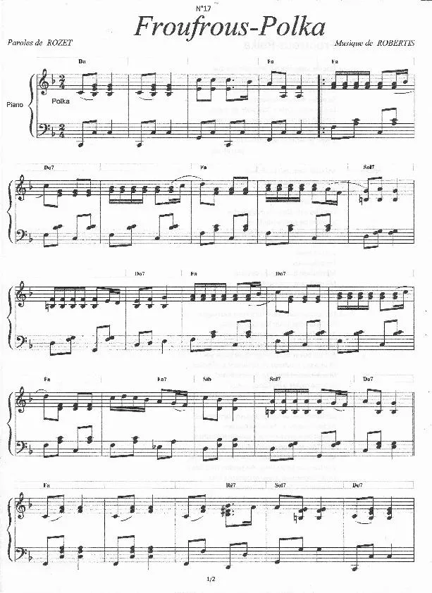 télécharger la partition d'accordéon Froufrous Polka au format PDF