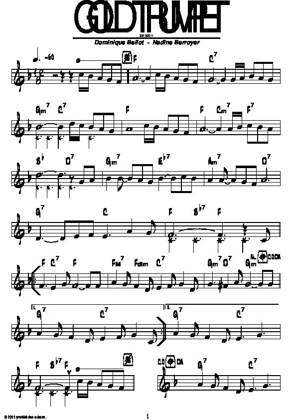 télécharger la partition d'accordéon Gold Trumpet au format PDF