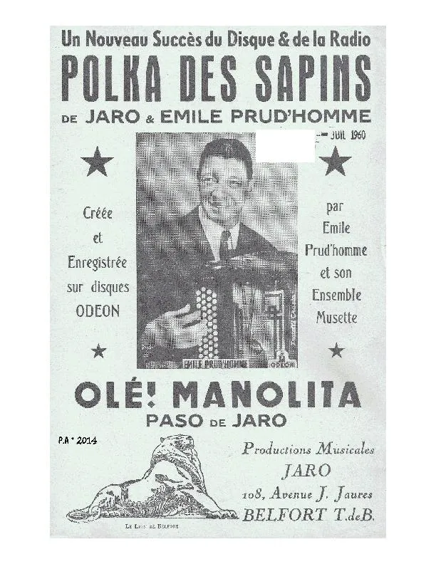 télécharger la partition d'accordéon Polka des sapins au format PDF