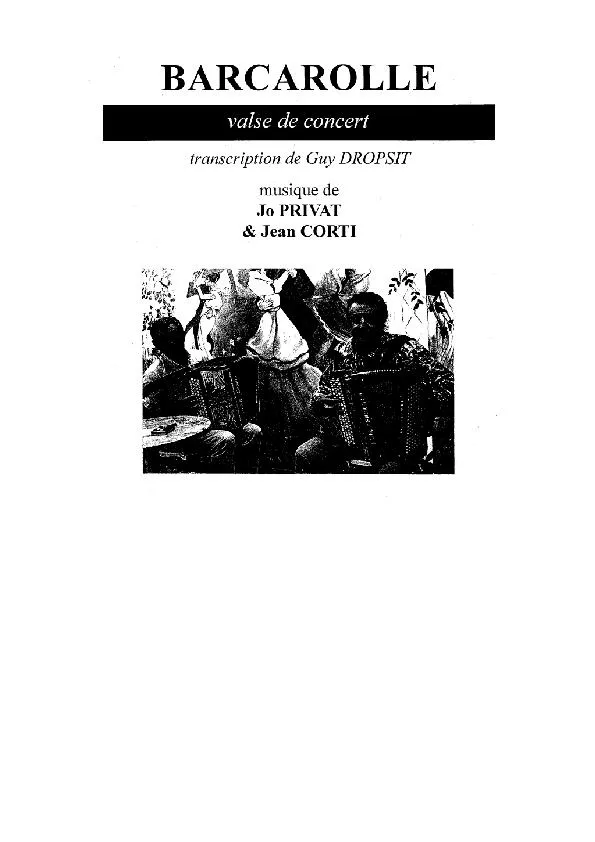 télécharger la partition d'accordéon Barcarolle (Valse de Concert) au format PDF