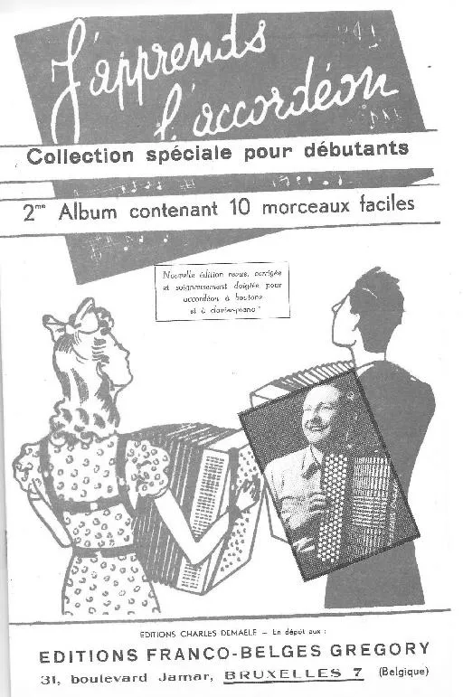 télécharger la partition d'accordéon J'apprends l'accordéon (Volume n°2) (Collection spéciale pour débutants) (10 morceaux très faciles) au format PDF