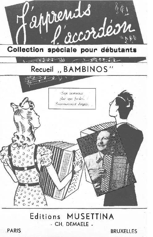 télécharger la partition d'accordéon J'apprends l'accordéon (Recueil Bambinos) (Collection spéciale pour débutants) (7 morceaux plus que faciles) au format PDF