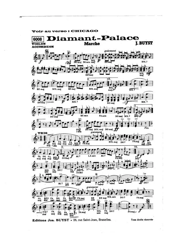 télécharger la partition d'accordéon Diamant Palace (Orchestration Complète) (Marche) au format PDF