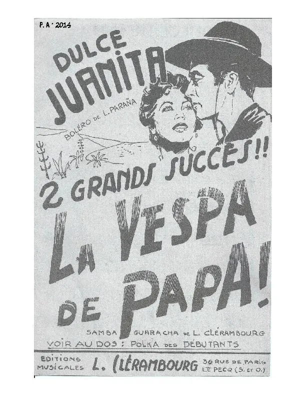 télécharger la partition d'accordéon Dulce Juanita (Boléro Rumba Lente) au format PDF