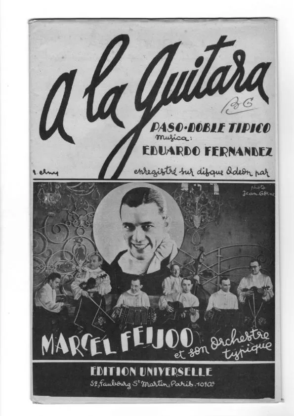 télécharger la partition d'accordéon A la guitara (A la guitarra) (Paso Doble) au format PDF