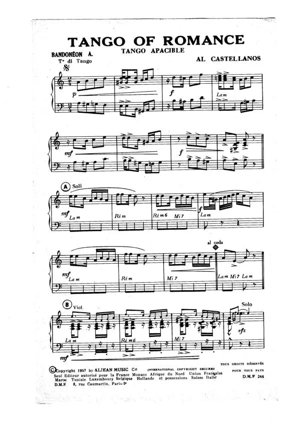 télécharger la partition d'accordéon Tango of romance (Duo d'Accordéons) au format PDF