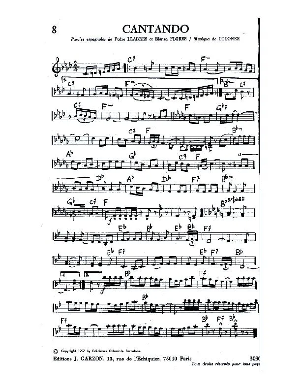 télécharger la partition d'accordéon Cantando (Paso Doble) au format PDF
