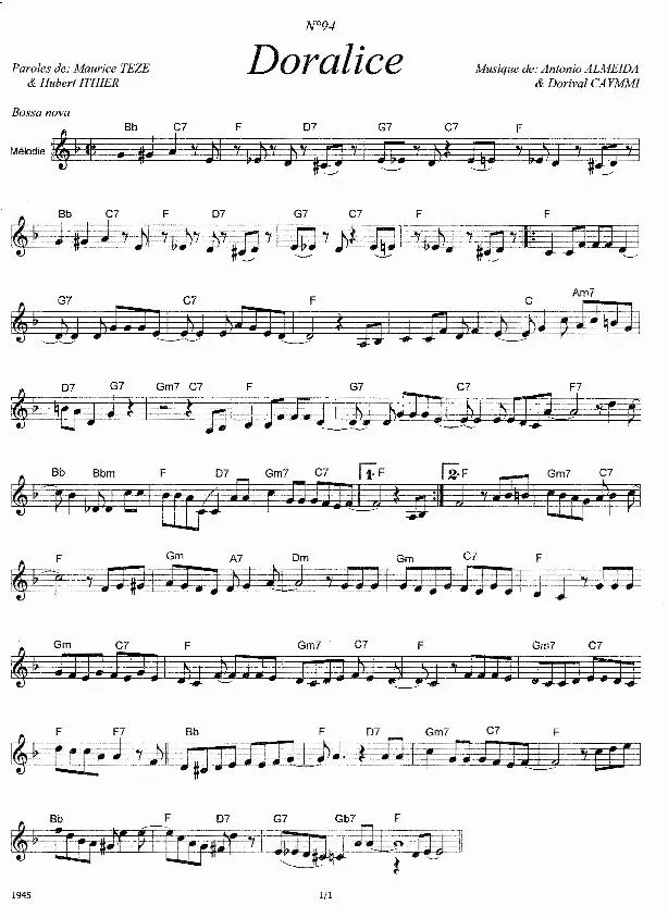 télécharger la partition d'accordéon Doralice (Bossa Nova) au format PDF