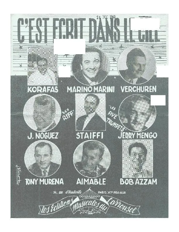 télécharger la partition d'accordéon C'est écrit dans le ciel (Fox Trot Chanté) au format PDF