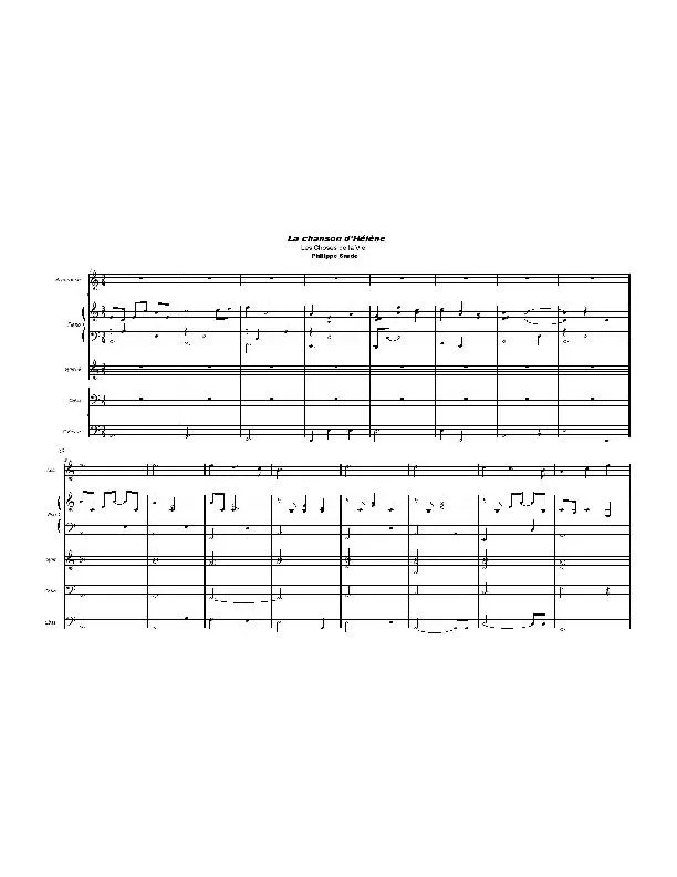 télécharger la partition d'accordéon La Chanson d'Hélène (Orchestration) (Du film : Les choses de la vie) au format PDF