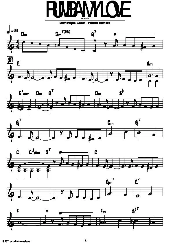 télécharger la partition d'accordéon Rumba my love au format PDF