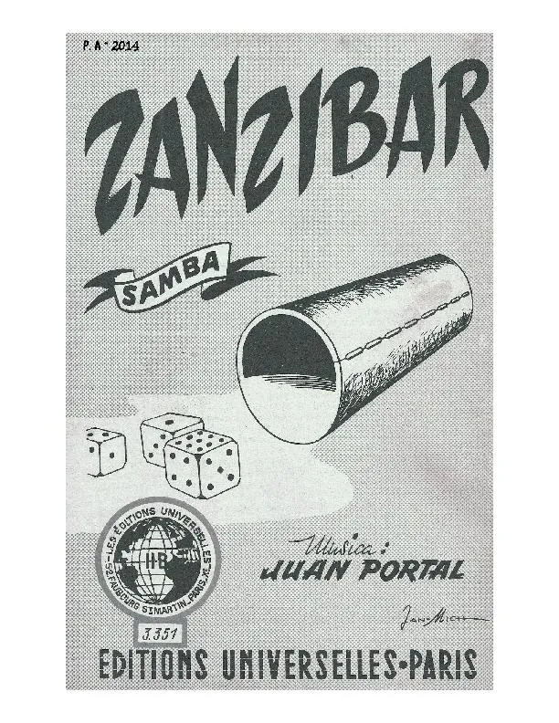 télécharger la partition d'accordéon Zanzibar (Samba) au format PDF