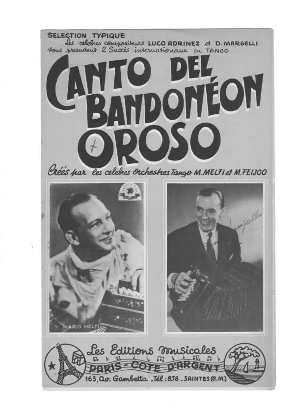 télécharger la partition d'accordéon Canto del bandonéon (Tango Typique) au format PDF