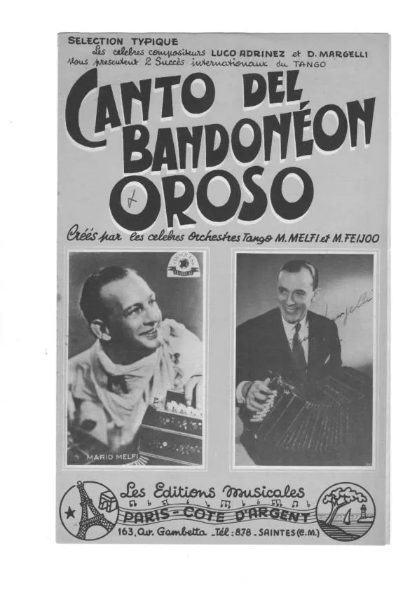 télécharger la partition d'accordéon Oroso (Tango Typique) au format PDF