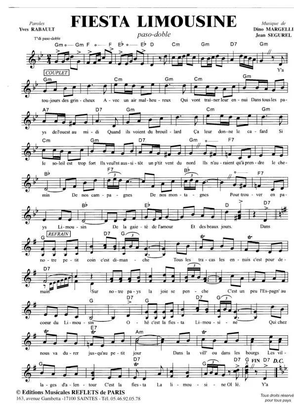 télécharger la partition d'accordéon Fiesta Limousine (Paso Doble) au format PDF