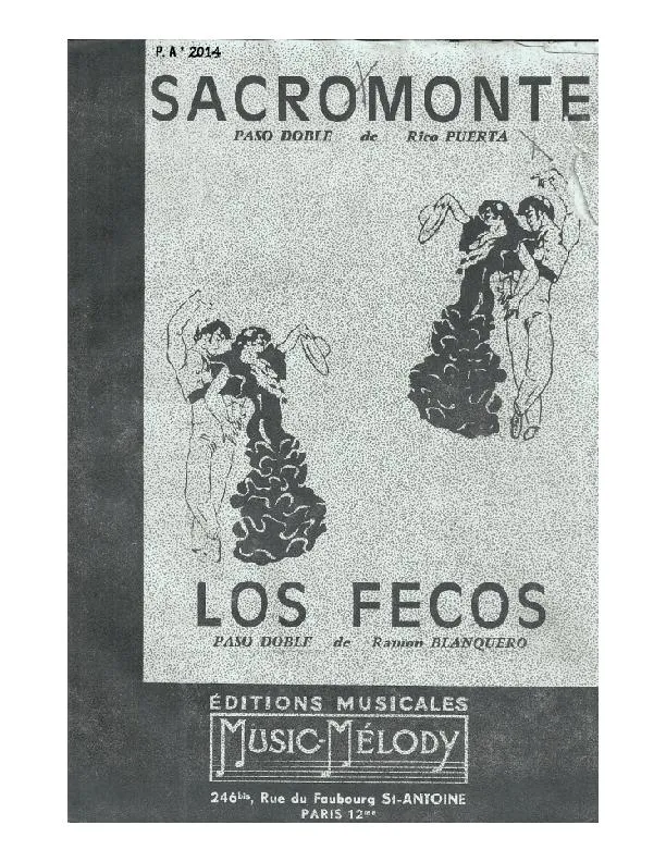 télécharger la partition d'accordéon Sacromonte (Paso Doble) au format PDF