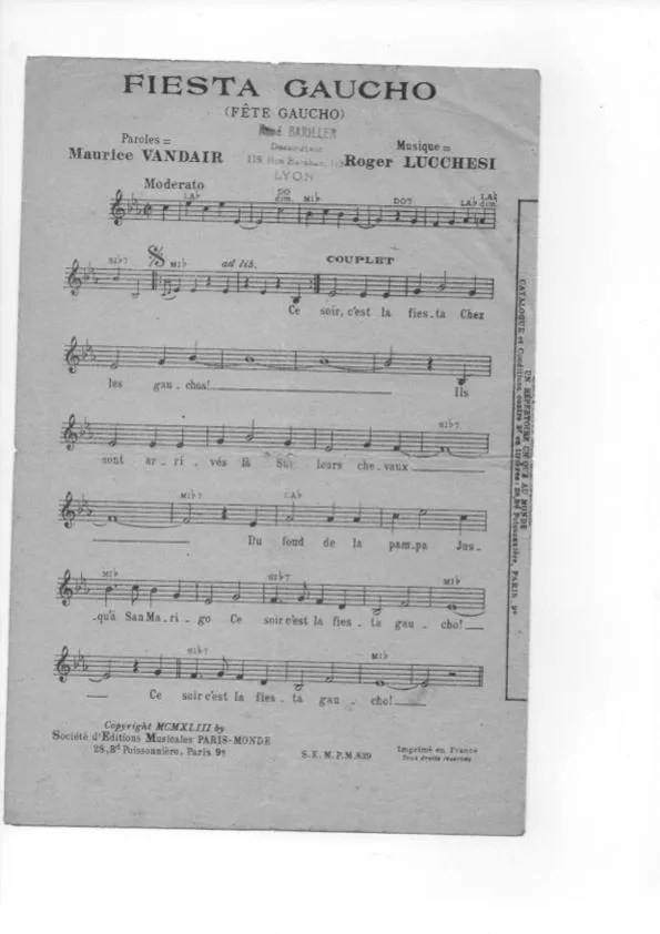 télécharger la partition d'accordéon Fiesta Gaucho (Fête Gaucho) au format PDF