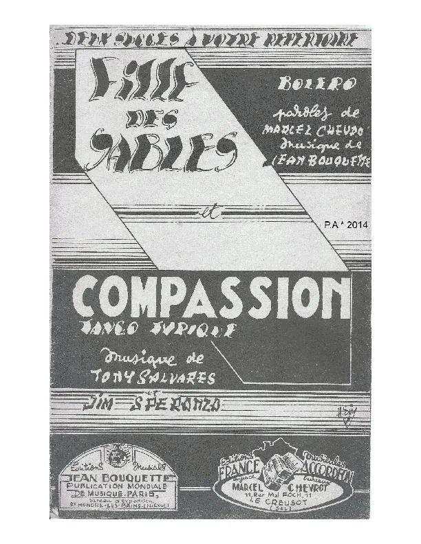 télécharger la partition d'accordéon Compassion (Orchestration Complète) (Tango) au format PDF