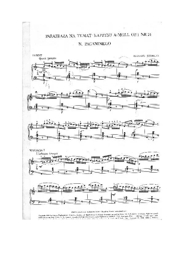 télécharger la partition d'accordéon Caprice 24 (Arrangement Ryszard Szymczyk) au format PDF