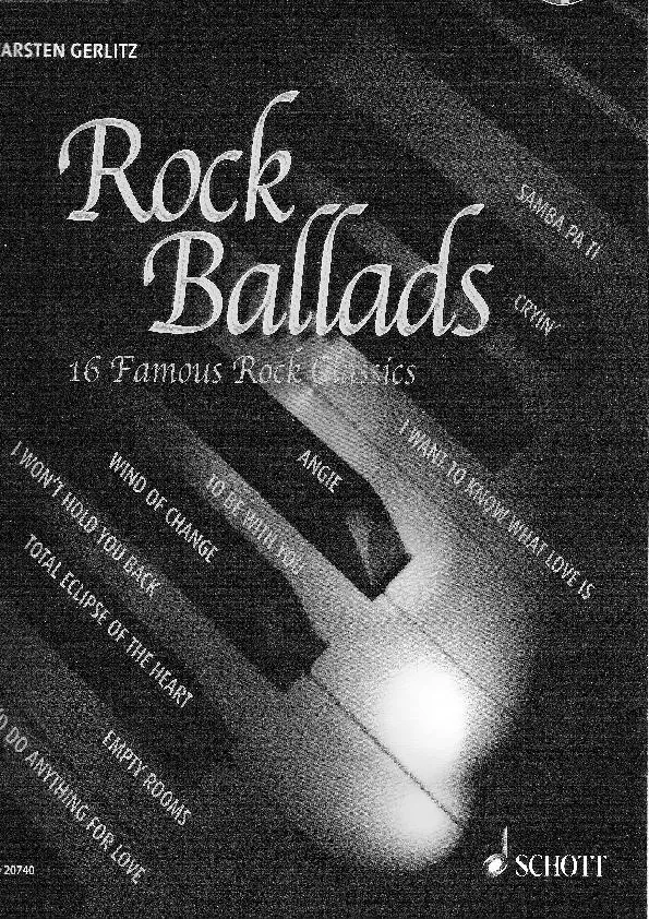 télécharger la partition d'accordéon Rock Ballads (16 famous rock classics) au format PDF