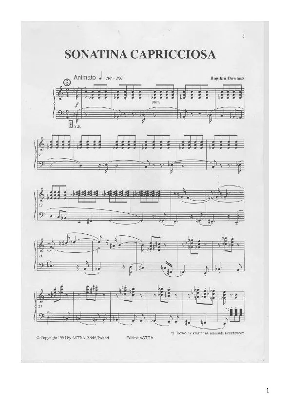 télécharger la partition d'accordéon Sonatine Capricciosa au format PDF