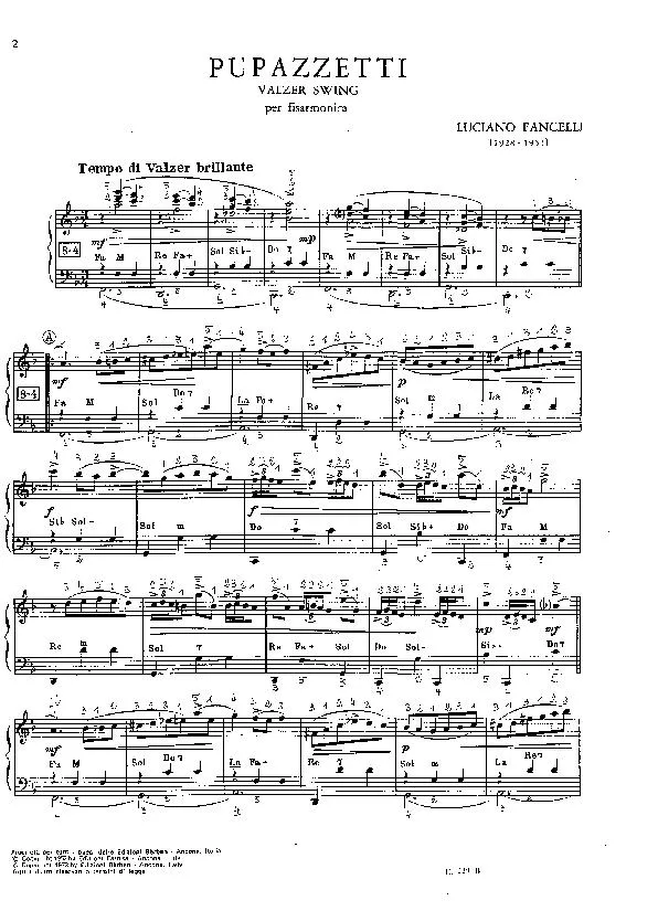 télécharger la partition d'accordéon Pupazzetti (Valse Swing) au format PDF