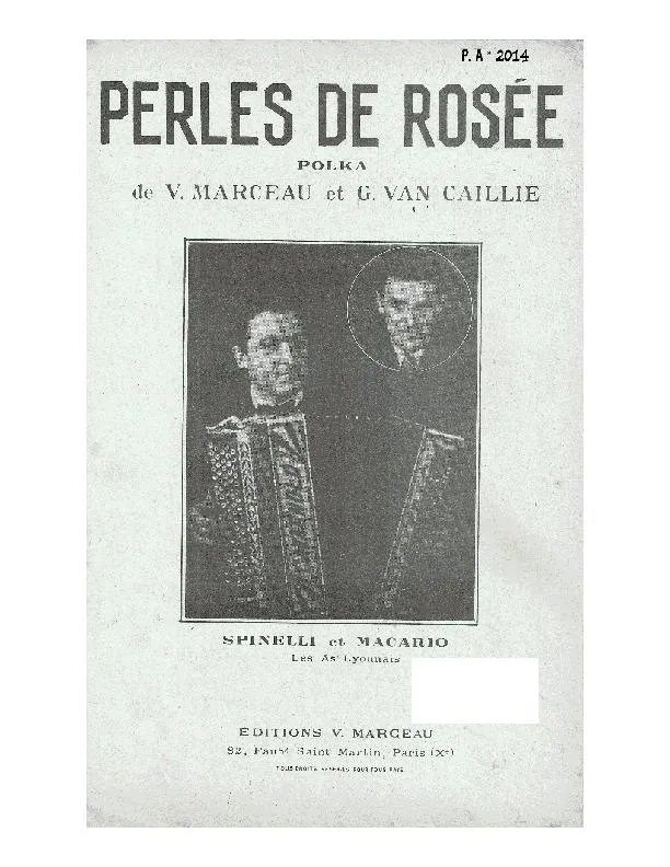 télécharger la partition d'accordéon Perles de rosée (Polka) au format PDF