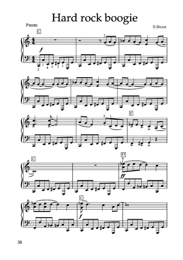 télécharger la partition d'accordéon Hard Rock Boogie au format PDF