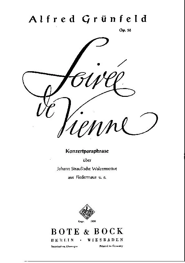 télécharger la partition d'accordéon Die Fledermaus (La Chauve Souris) (Arrangement Alfred Grünfeld) au format PDF