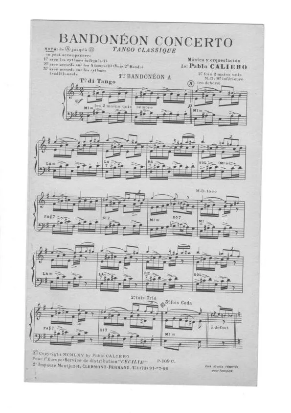 télécharger la partition d'accordéon Bandonéon Concerto (Duo d'Accordéons + Orchestration) (Tango) au format PDF