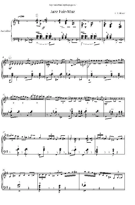 télécharger la partition d'accordéon Jazz Fair Muz au format PDF