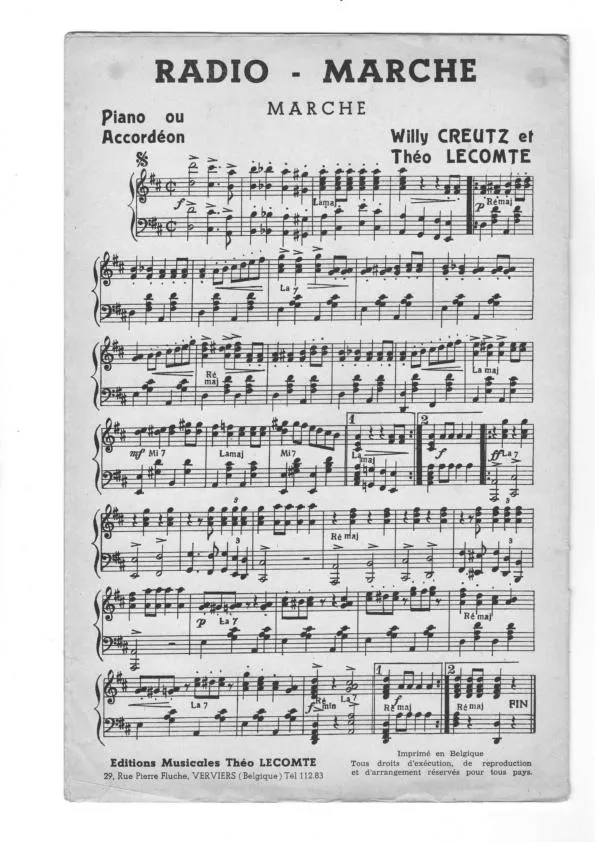 télécharger la partition d'accordéon Radio Marche au format PDF