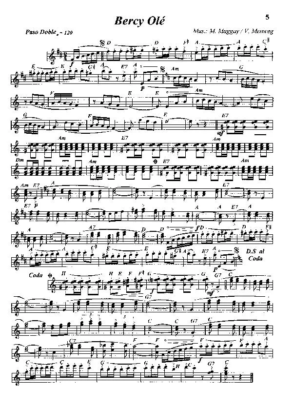 télécharger la partition d'accordéon Bercy Olé (Paso Doble) au format PDF